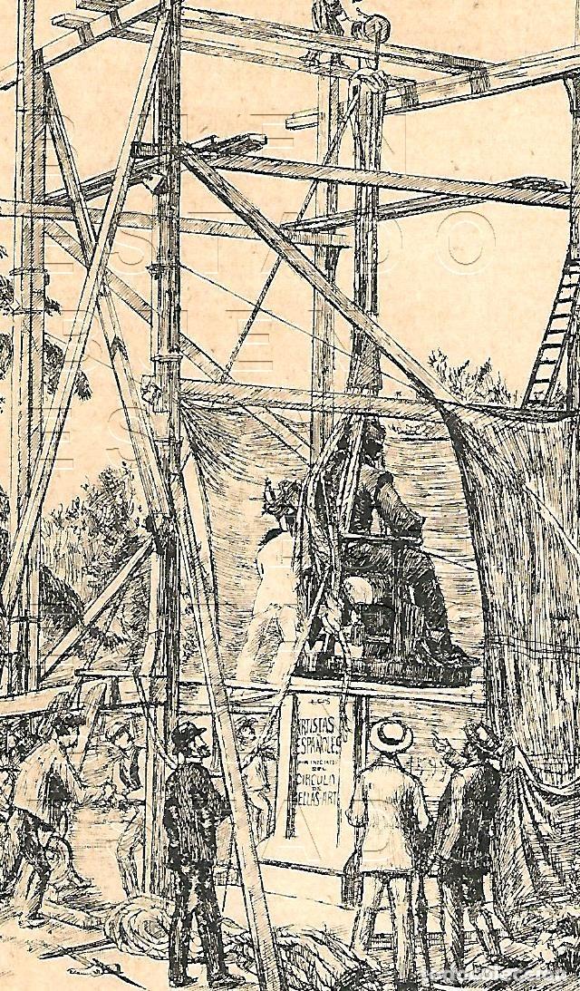 Otros art&iacute;culos de coleccionismo en papel: madrid colocacion de la estatua de Velazquez en el museo del prado 14X8 1899 CLIPPING M59