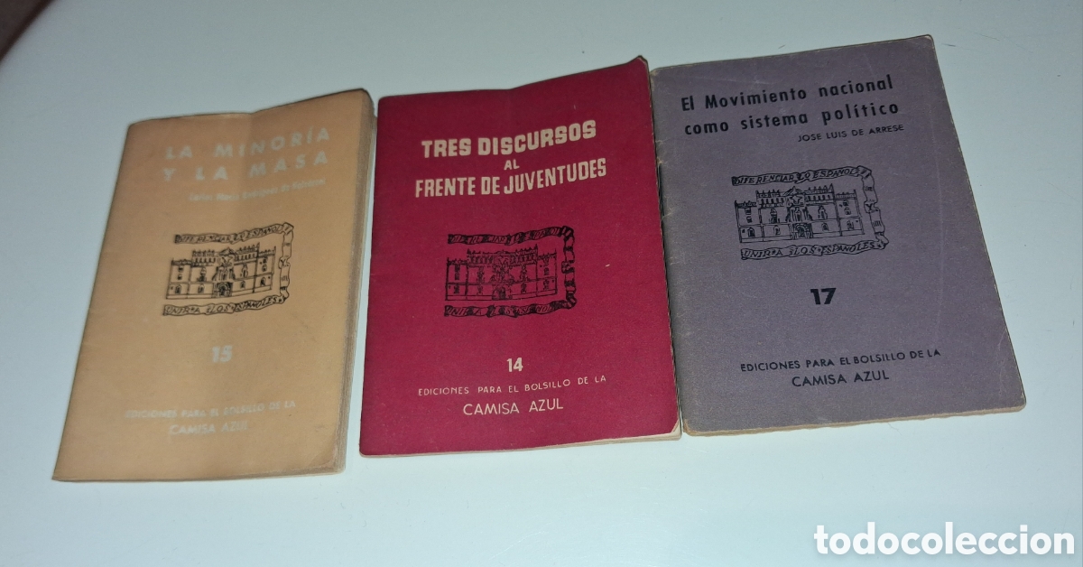 Outros artigos de papel: FRENTE DE JUVENTUDES TRES NUMEROS DE CAMISA AZUL: 14,15 Y17.