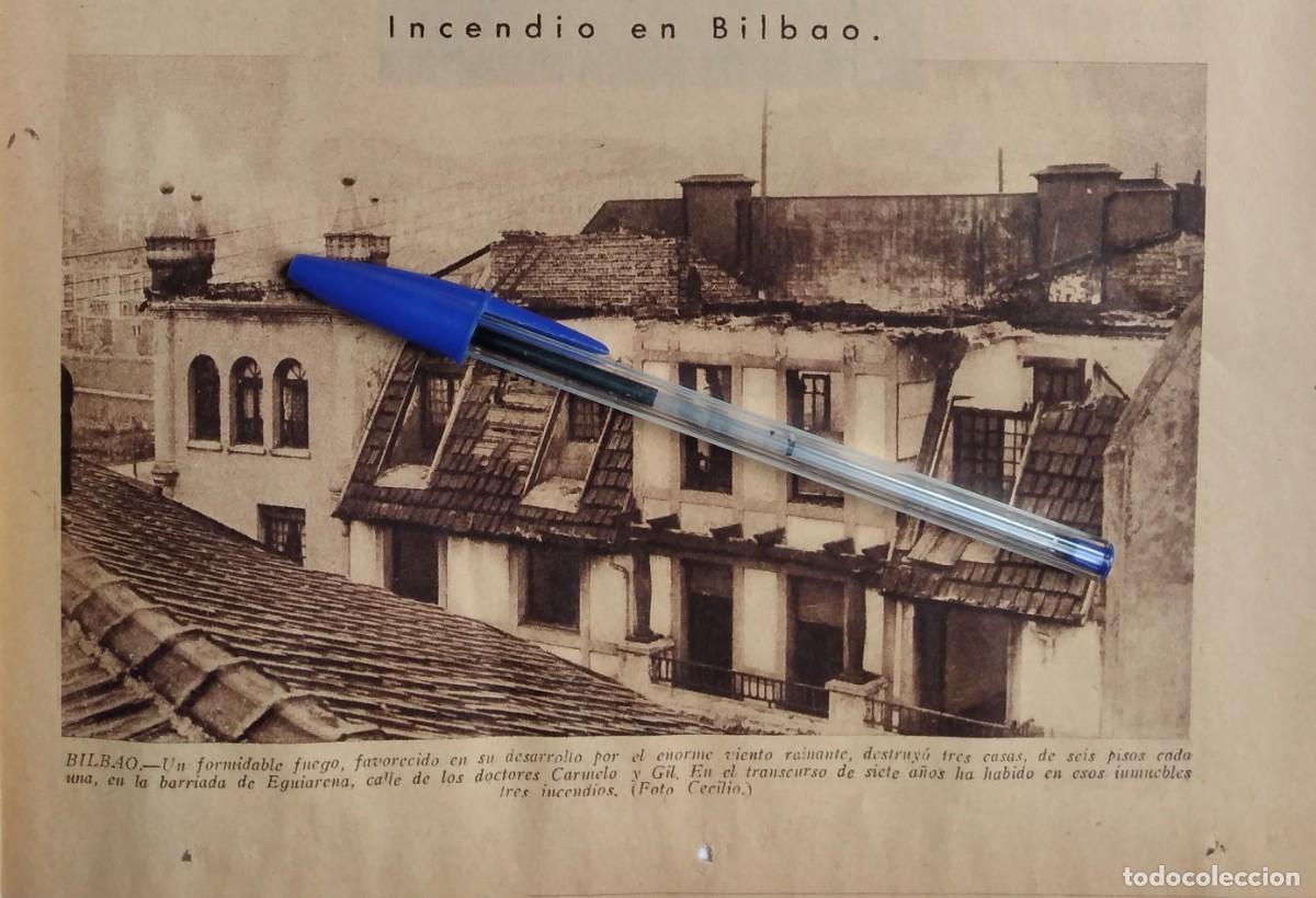 Otros art&iacute;culos de coleccionismo en papel: BILBAO INCENDIO BARRIADA EGUIARENA CALLE DOCTORES CARMELO Y GIL RECORTE DE PRENSA A&Ntilde;O 1935