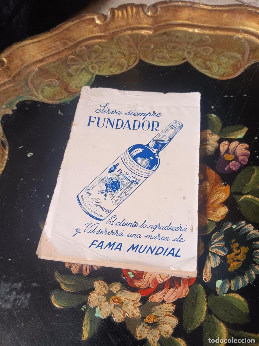 Otros art&iacute;culos de coleccionismo en papel: antiguo folleto o bloc publicitario de la marca de brandy espa&ntilde;ol Fundador, producido originalmente