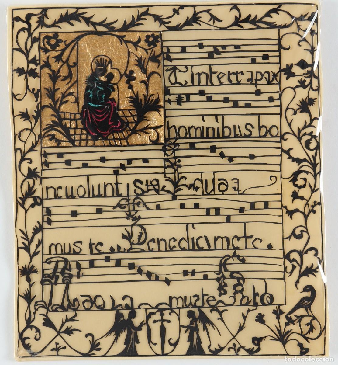Collectionnisme Papier divers: Canto gregoriano con miniatura de la Virgen