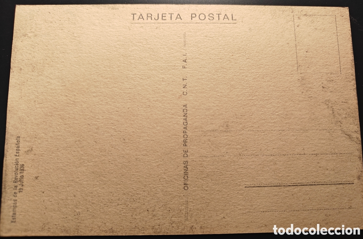 Otros art&iacute;culos de coleccionismo en papel: Postal de la CNT 1936 - Foto 2