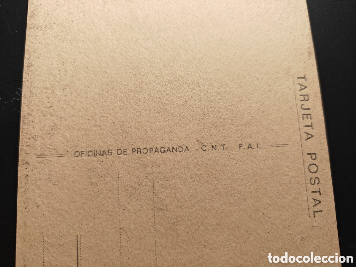 Otros art&iacute;culos de coleccionismo en papel: Postal de la CNT 1936 - Foto 3