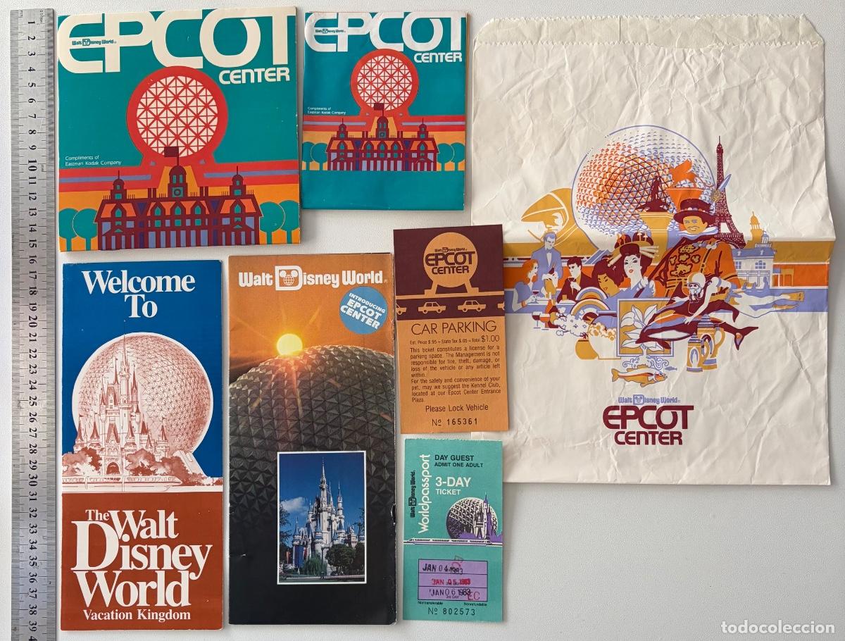 Otros art&iacute;culos de coleccionismo en papel: lote 7 recuerdos walt disney world epcot center 1982 inauguraci&oacute;n gu&iacute;as mapas entrada bolsa