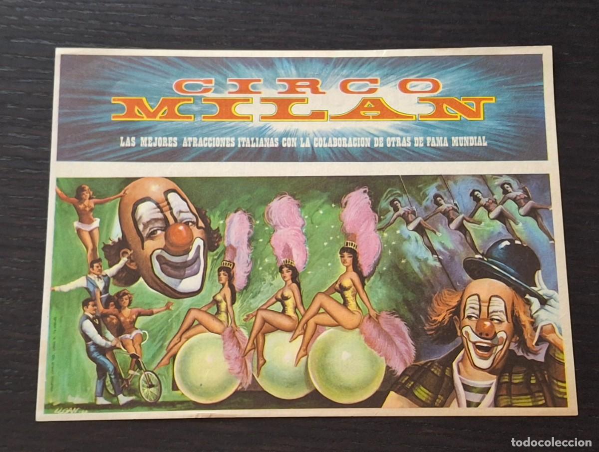 Altri oggetti di carta: INVITACION CIRCO MILAN - FLYER PROGRAMA MANO - A&Ntilde;O 1968 - 13,5x18,5cm. - EN CASTELLANO