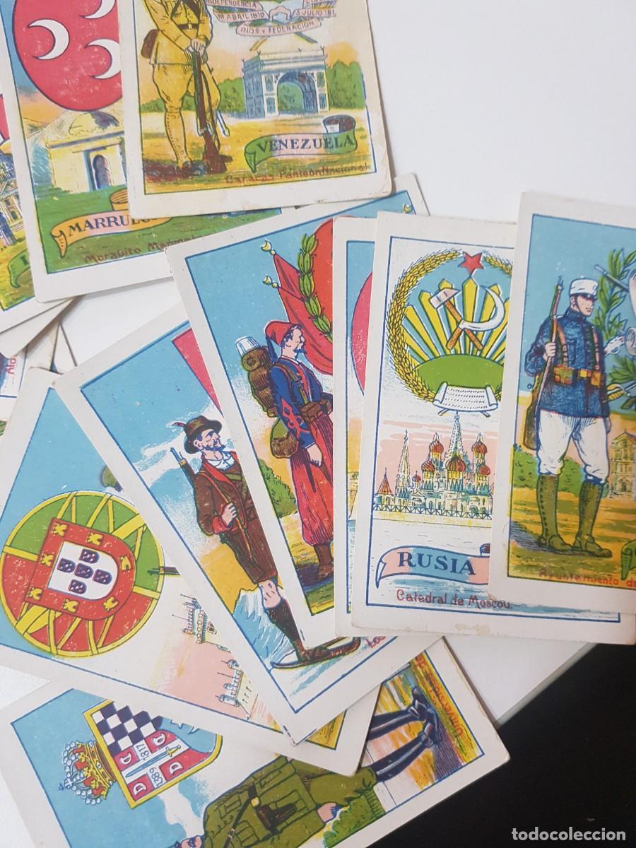 Otros art&iacute;culos de coleccionismo en papel: Lote cromos Escudos, uniformes y edificios nacionales - Foto 2