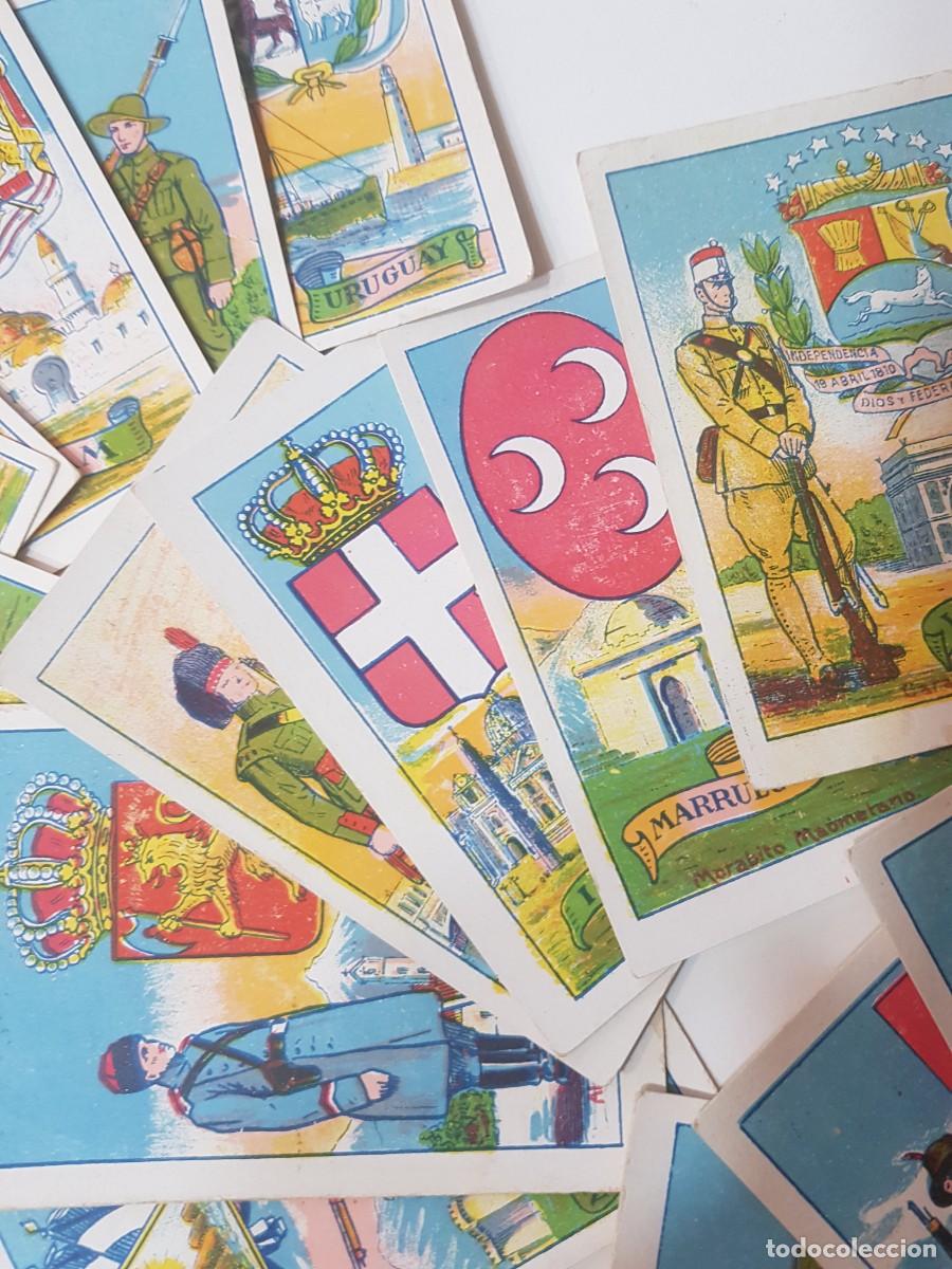 Otros art&iacute;culos de coleccionismo en papel: Lote cromos Escudos, uniformes y edificios nacionales - Foto 3