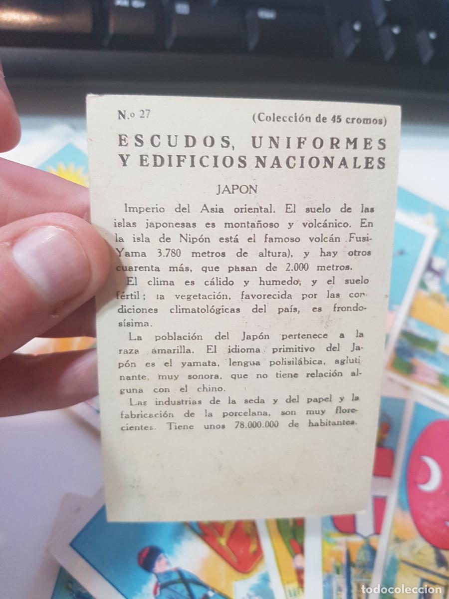 Otros art&iacute;culos de coleccionismo en papel: Lote cromos Escudos, uniformes y edificios nacionales - Foto 5