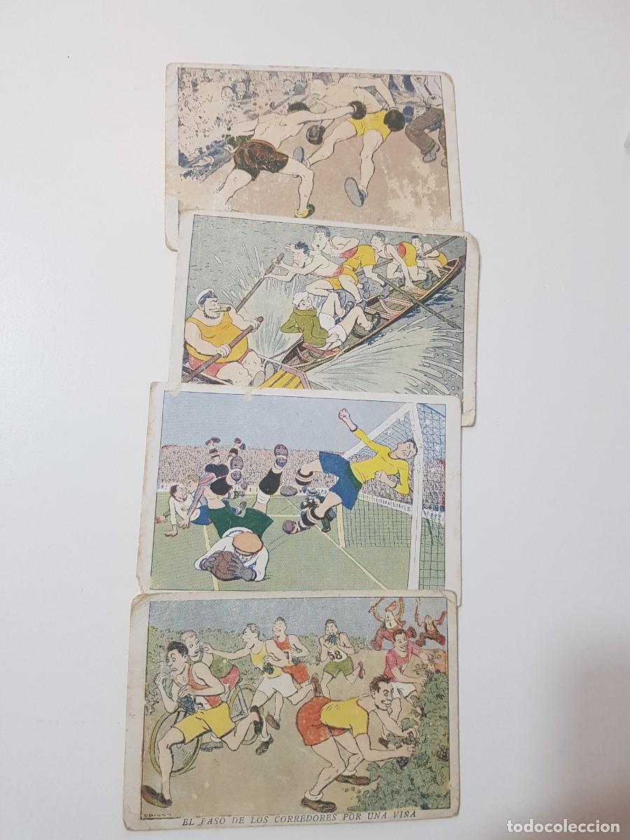 Sammelleidenschaft Andere Papierartikel: Lote 4 cromos Sports siglo XX publicidad Chocolate Juncosa Barcelona