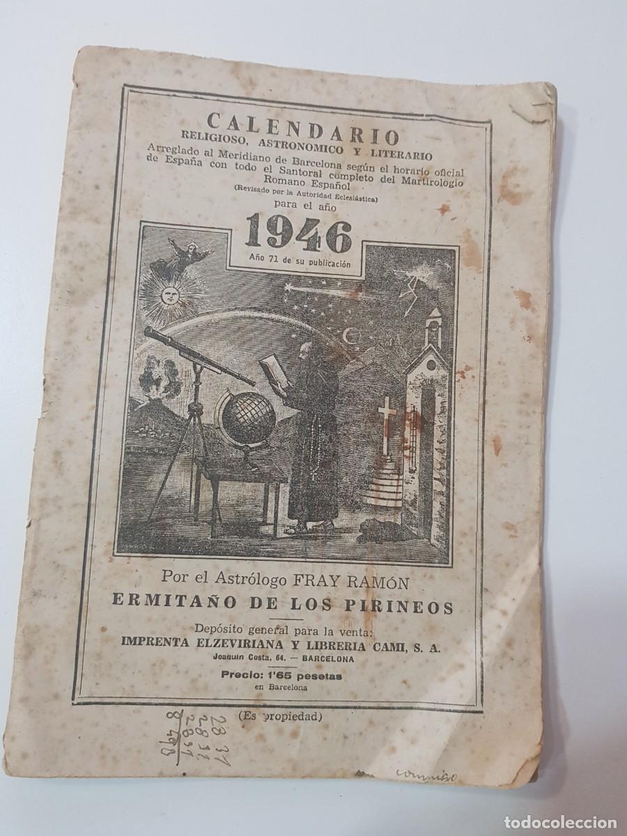 Otros art&iacute;culos de coleccionismo en papel: Calendario folleto de papel 1946