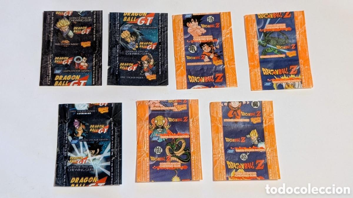Otros art&iacute;culos de coleccionismo en papel: Lote envoltorios chicles Dragon Ball Z. Bola de Dragon. Bola de Drac