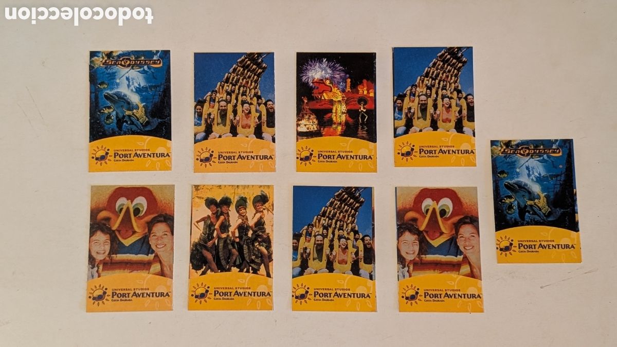 Otros art&iacute;culos de coleccionismo en papel: Entradas Parque Tem&aacute;tico Por Aventura. Tarragona. Nestl&eacute;. Coca-Cola, Peugeot, Budweiser