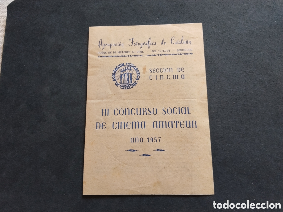 Altri oggetti di carta: Folleto agrupaci&oacute;n fotogr&aacute;fica de Catalu&ntilde;a 1957