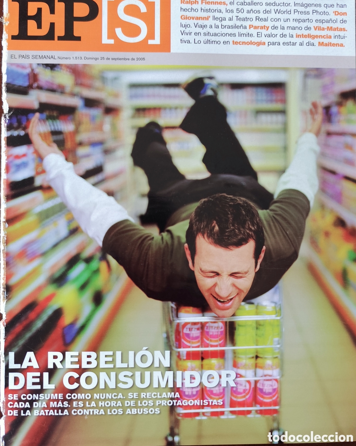 Otros art&iacute;culos de coleccionismo en papel: RALPH FIENNES. EL PA&Iacute;S SEMANAL N&deg;1513 DE FECHA 25/09/2005