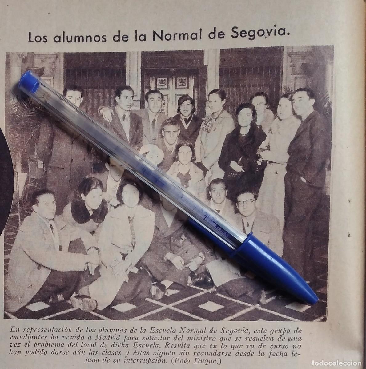 Collectionnisme Papier divers: SEGOVIA ALUMNOS ESTUDIANTES DE LA ESCUELA NORMAL ACUDEN A MADRID A PROTESTAR AL ESTAR SIN LOCAL 1935