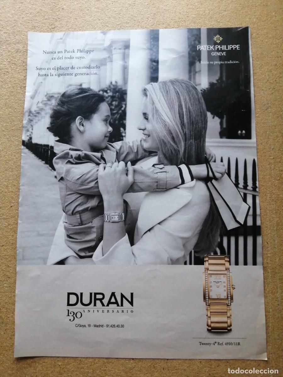Collectionnisme Papier divers: ANUNCIO. JOYERIA DURAN, RELOJES PATEK PHILIPPE