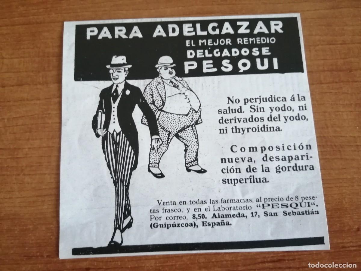 Otros art&iacute;culos de coleccionismo en papel: ANUNCIO. PARA ADELGAZAR, PESQUI