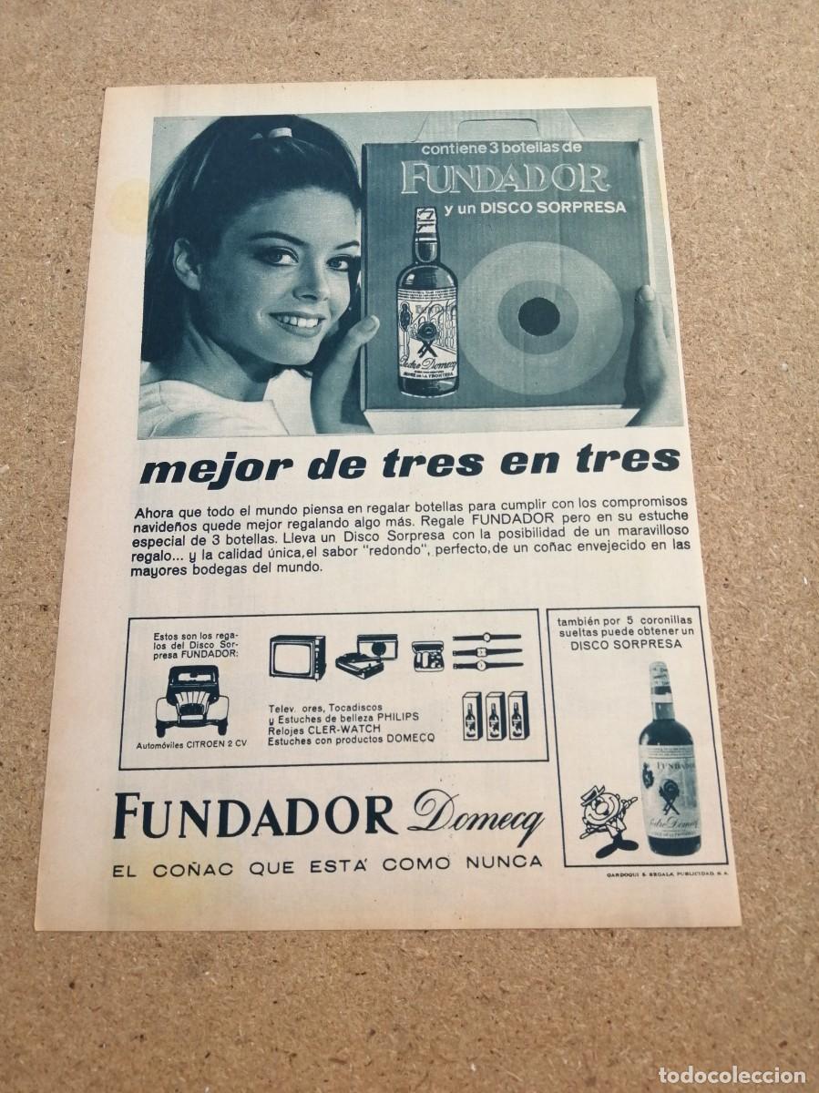 Paper Collecting Others: ANUNCIO. BRANDY FUNDADOR, DE DOMECQ