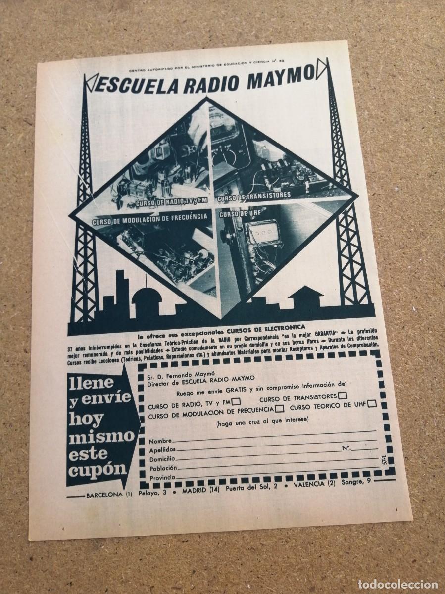 Paper Collecting Others: ANUNCIO. ESCUELA RADIO MAYMO (BARCELONA - MADRID - VALENCIA)