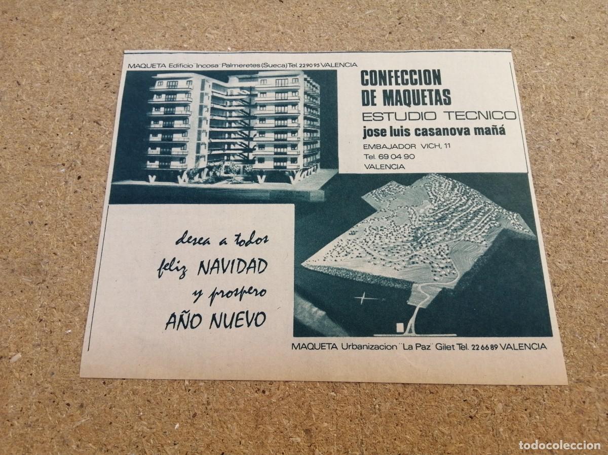 Otros art&iacute;culos de coleccionismo en papel: ANUNCIO. CONFECCION DE MAQUETAS, ESTUDIO TECNICO JOSE LUIS CANOVAS MA&Ntilde;A (VALENCIA)
