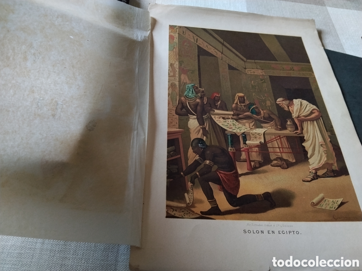 Otros art&iacute;culos de coleccionismo en papel: Lamina ilustrada SOLON en Egipto dibujo de Casanovas