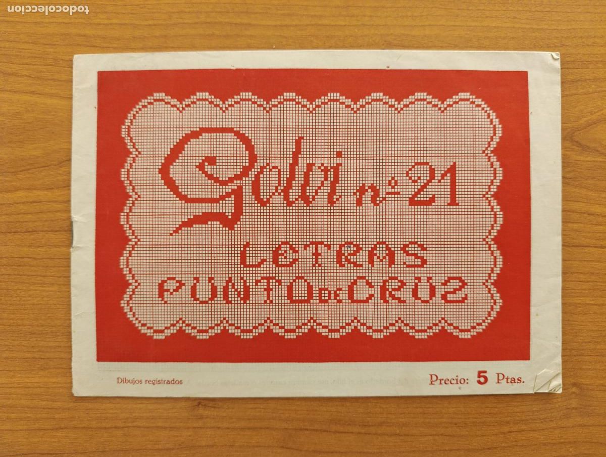 Otros art&iacute;culos de coleccionismo en papel: COSTURA BORDADOS. GOLVI N&ordm; 21 LETRAS PUNTO DE CRUZ