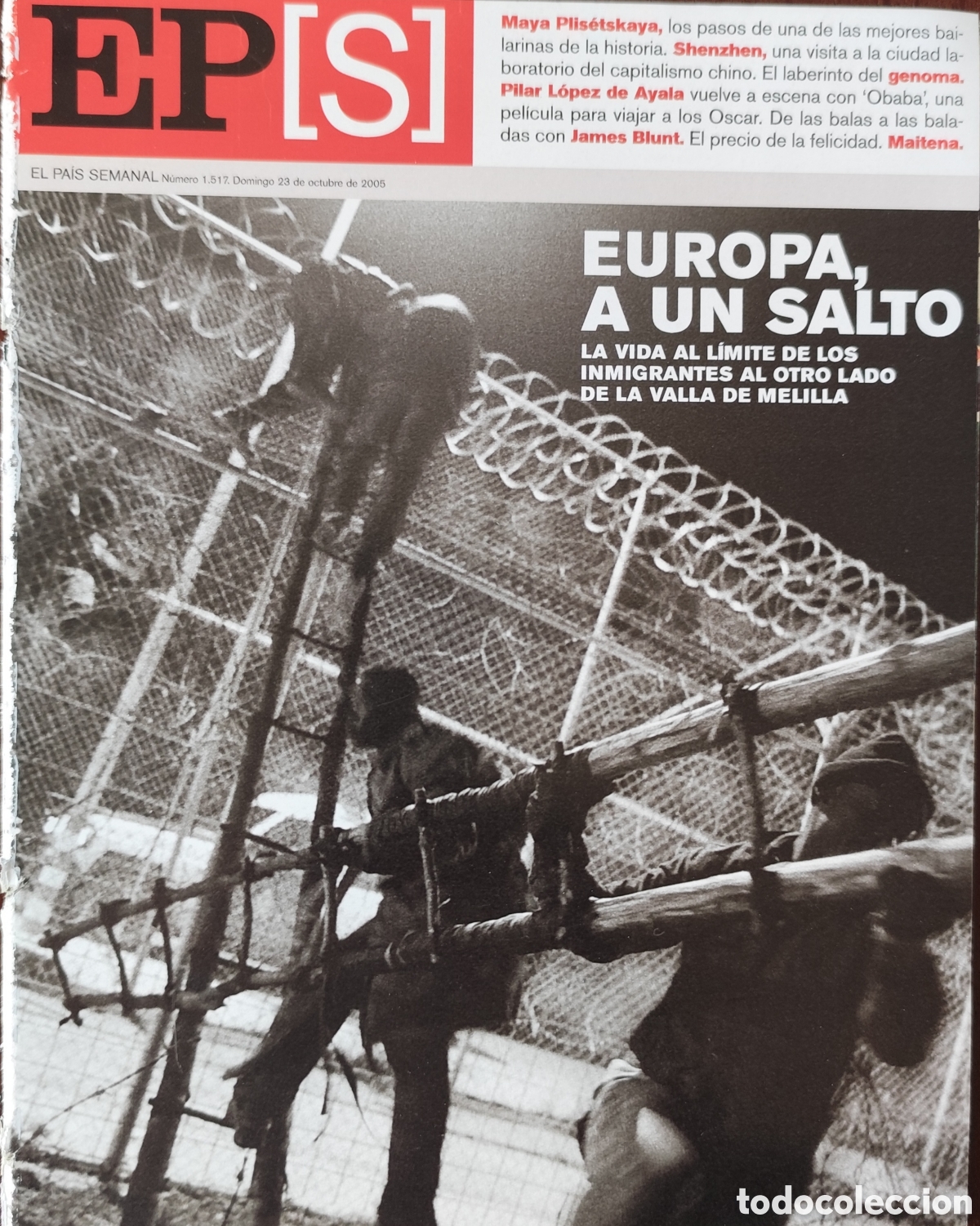 Sammelleidenschaft Andere Papierartikel: PILAR L&Oacute;PEZ DE AYALA. EL PA&Iacute;S SEMANAL N&deg; 1517. FECHA 23/10/2005