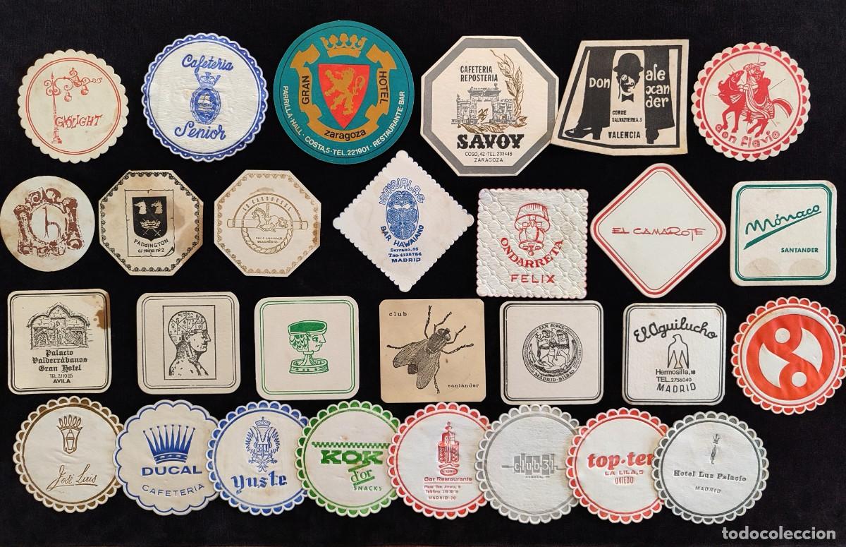 Sammelleidenschaft Andere Papierartikel: LOTE DE 28 POSAVASOS DIFERENTES. ESPA&Ntilde;A, A&Ntilde;OS 60-70