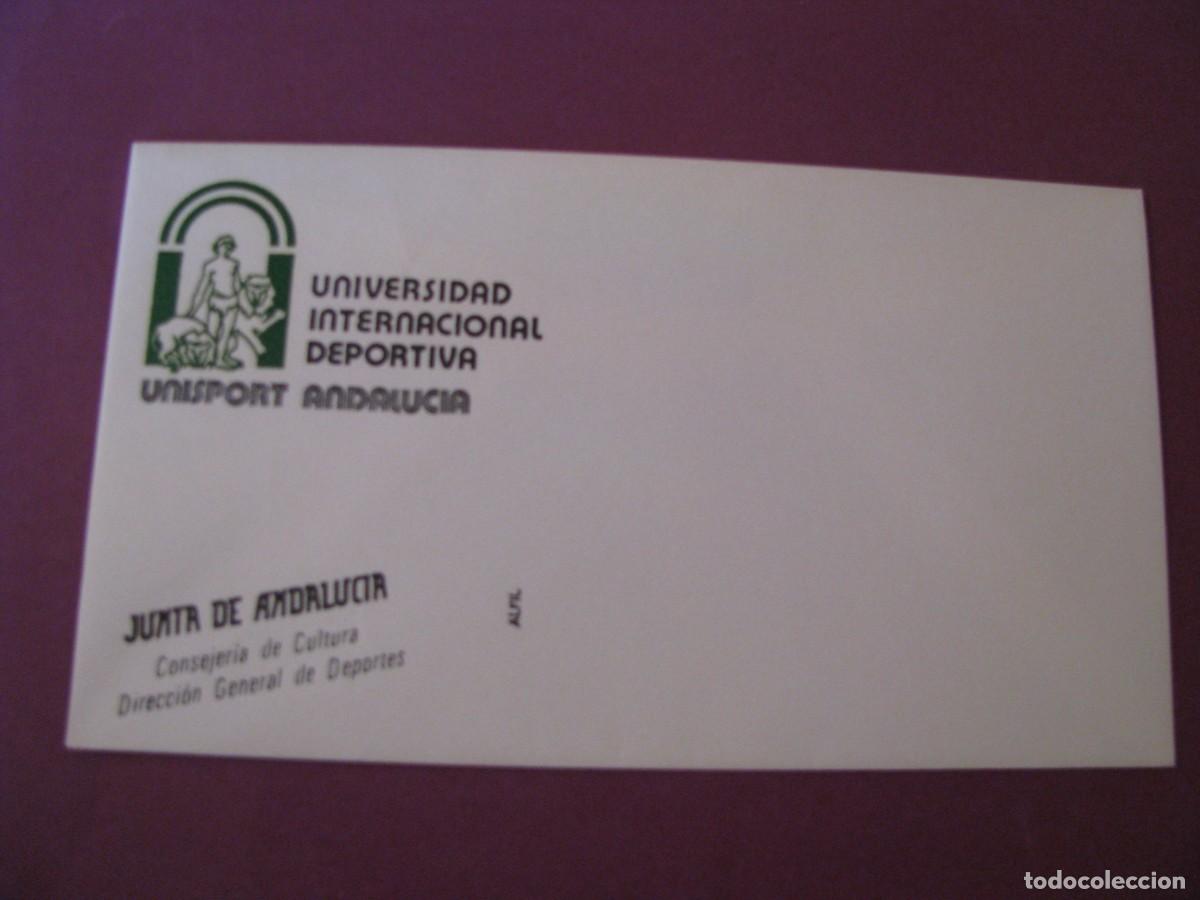 Otros art&iacute;culos de coleccionismo en papel: SOBRE OFICIAL INSTITUCIONAL UNISPORT ANDALUC&Iacute;A - JUNTA DE ANDALUC&Iacute;A CONSEJER&Iacute;A DE CULTURA