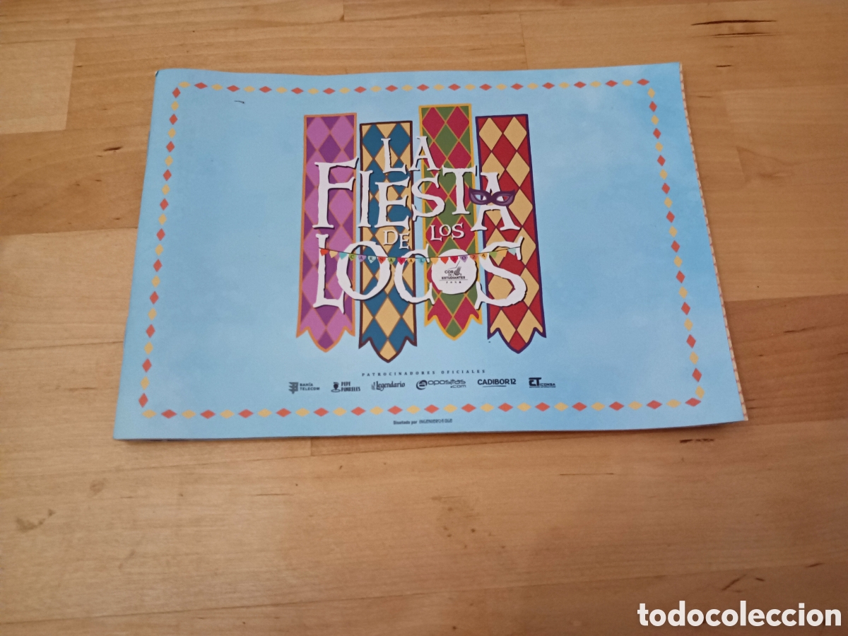 Otros art&iacute;culos de coleccionismo en papel: LA FIESTA DE LOS LOCOS LIBRETO - A&Ntilde;O 2024 - CORO ANTONIO BAY&Oacute;N - CARNAVAL DE C&Aacute;DIZ