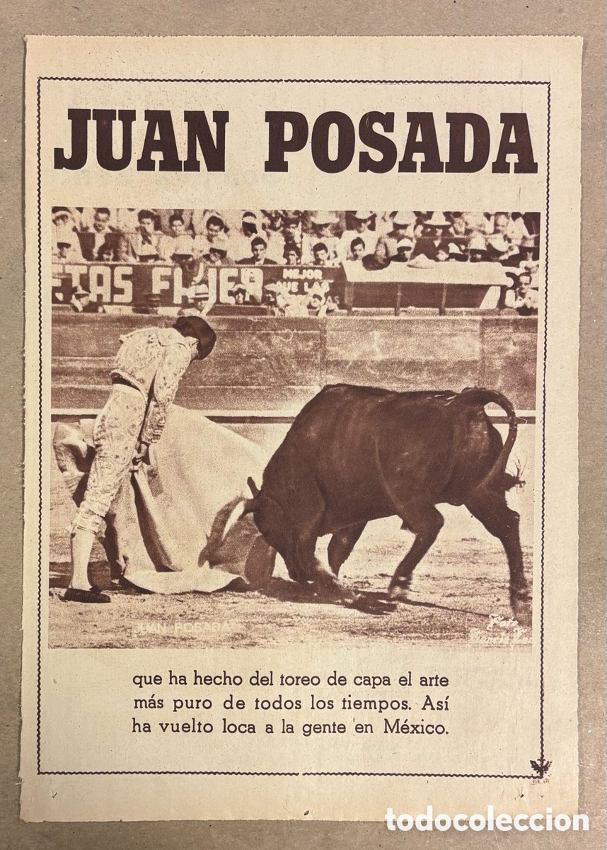 Otros art&iacute;culos de coleccionismo en papel: JUAN POSADA TORERO. ANUNCIO PUBLICITARIO PERI&Oacute;DICO ABC A&Ntilde;O 1956.