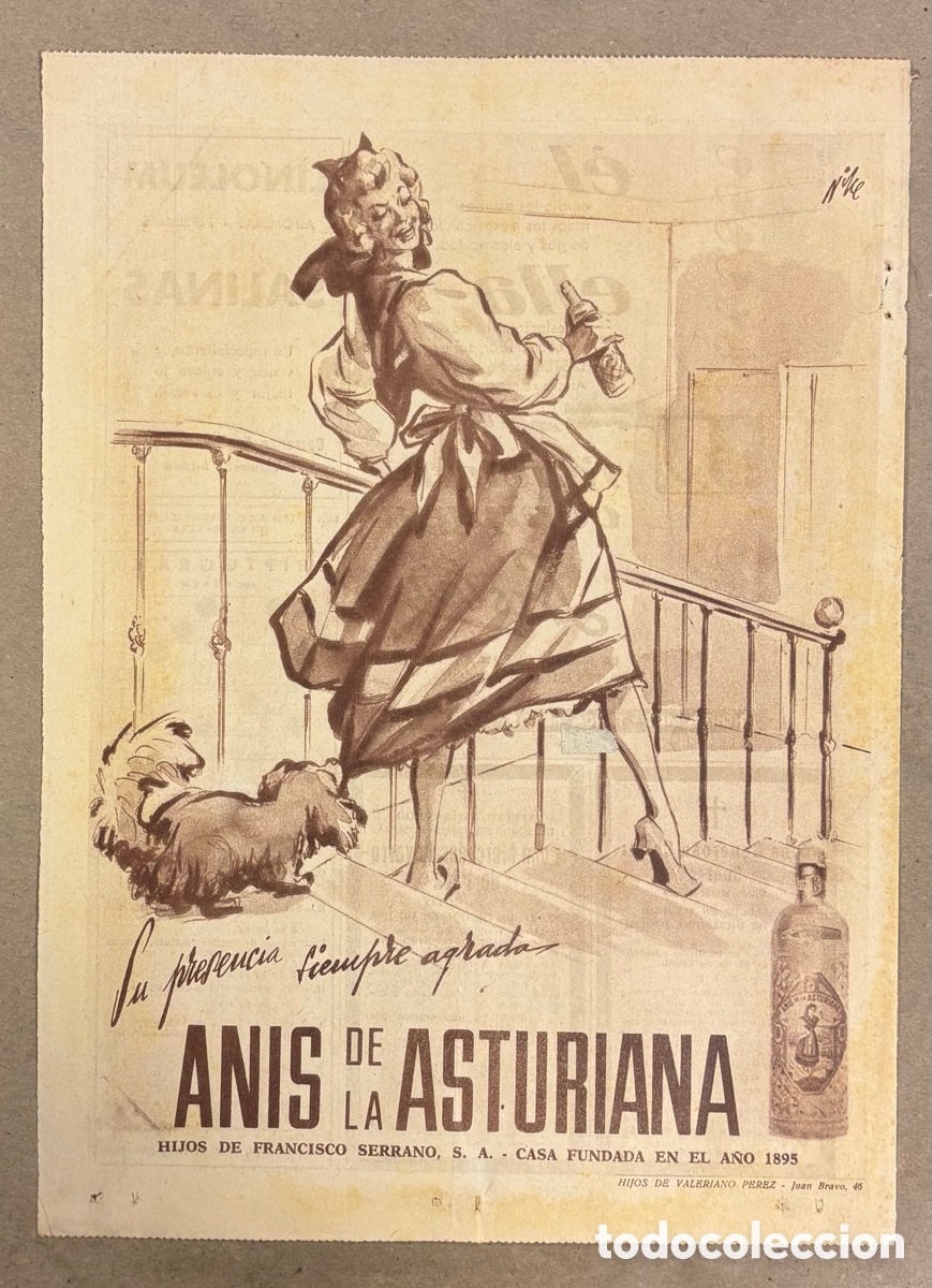 Otros art&iacute;culos de coleccionismo en papel: AN&Iacute;S DE LA ASTURIANA. ANUNCIO PUBLICITARIO PERI&Oacute;DICO ABC A&Ntilde;OS 1956.