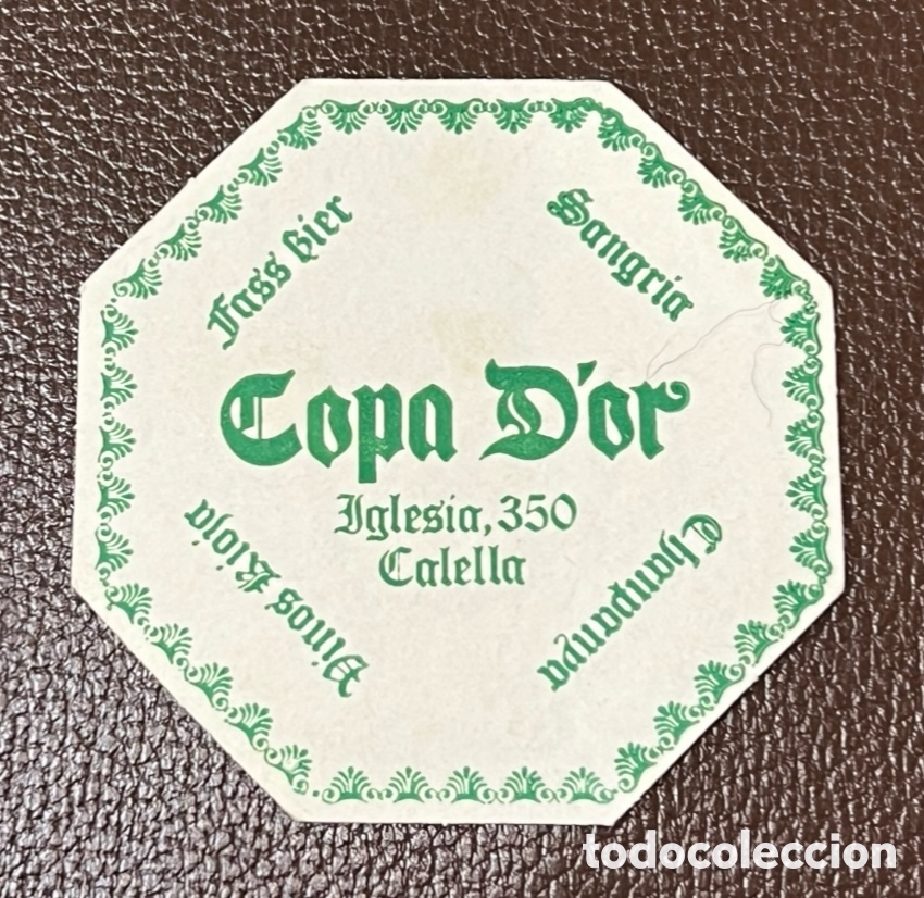 Collectionnisme Papier divers: Posavasos. COPA D&rsquo;OR. Calella. Barcelona. A&ntilde;os 70.