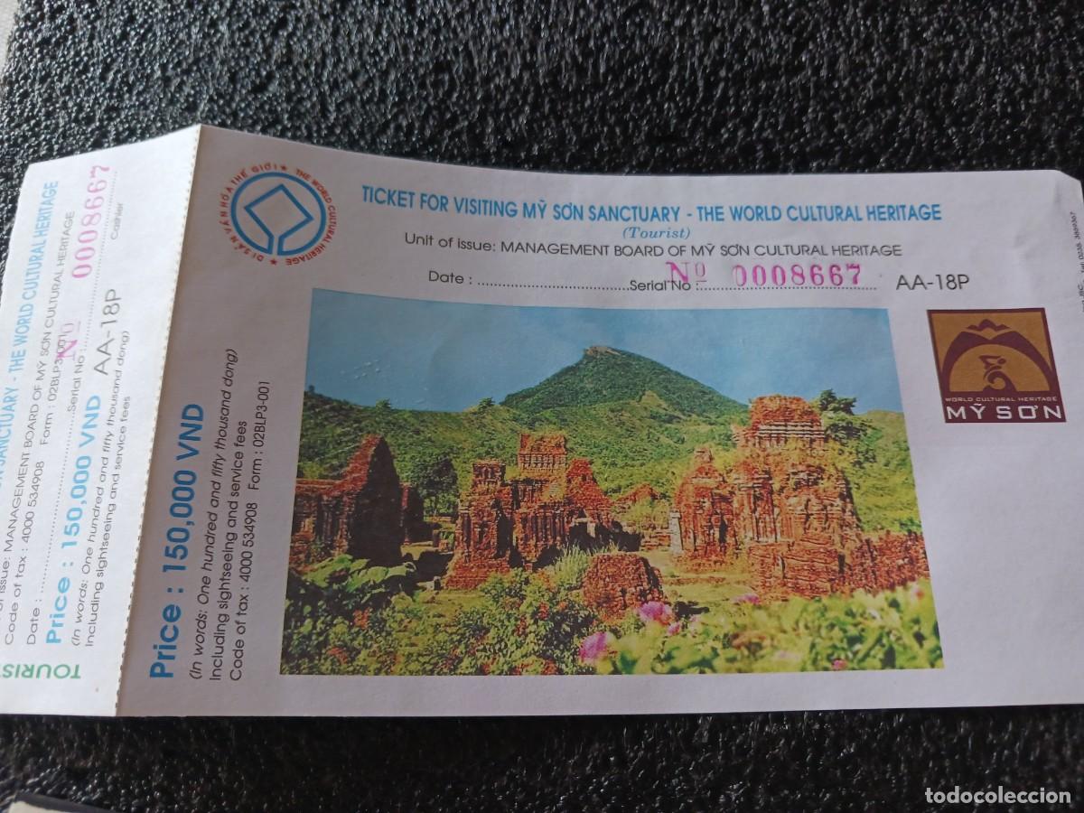 Altri oggetti di carta: tiket de visita al santuario de my son, centro de vietnan