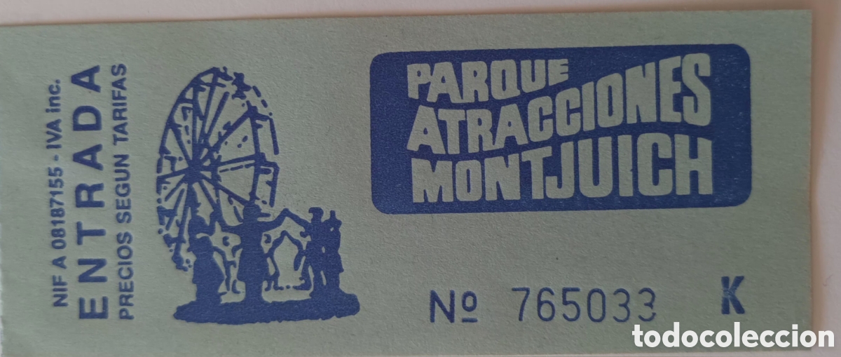 Altri oggetti di carta: ENTRADA PARQUE DE ATRACCIONES MONTJUICH