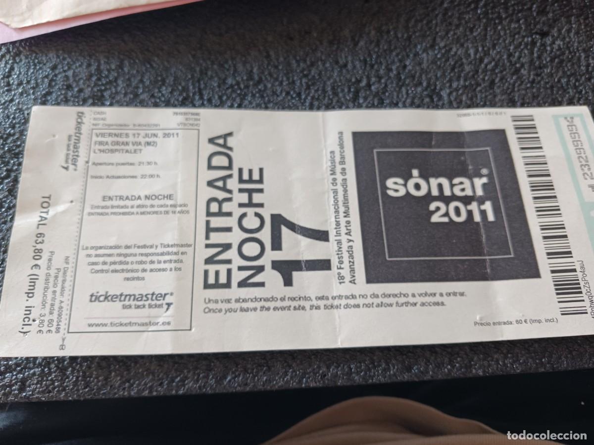 Otros art&iacute;culos de coleccionismo en papel: entrada para el sonar 2011 - Foto 1