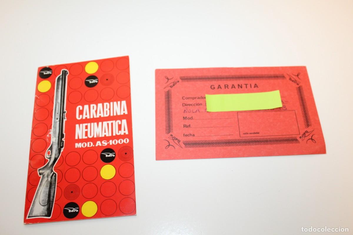Otros art&iacute;culos de coleccionismo en papel: MANUAL DE INSTRUCCIONES CARABINA NEUMATICA MOD. AS-1000 SETRA