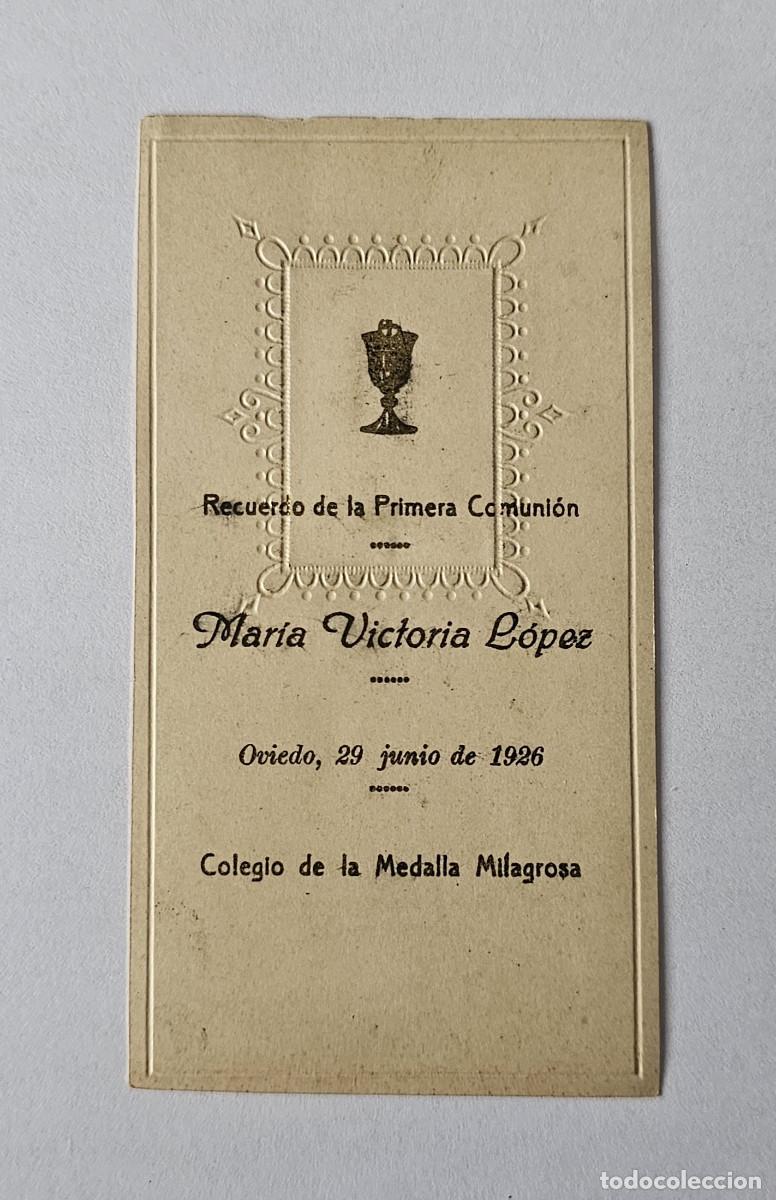 Otros art&iacute;culos de coleccionismo en papel: RECORDATORIO PRIMERA COMUNION 1926 - Foto 2