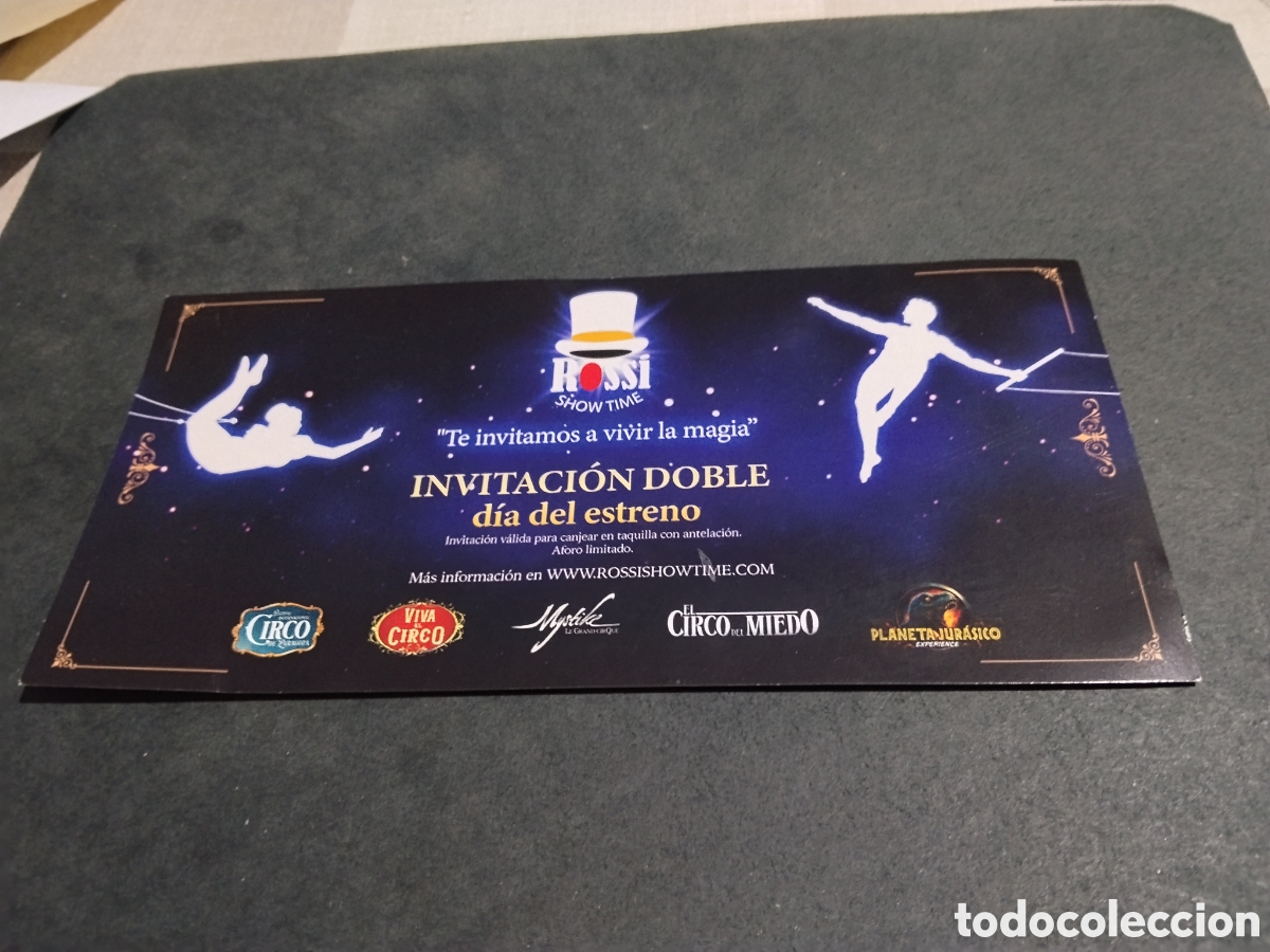 Otros art&iacute;culos de coleccionismo en papel: Invitaci&oacute;n Circo Rossi show time