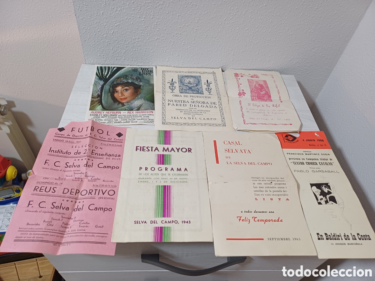 Collectionnisme Papier divers: LOTE PAPEL ANTIGUO, PROGRAMAS FIESTAS, CINE, LA SELVA DEL CAMPO, LA SELVA DEL CAMP