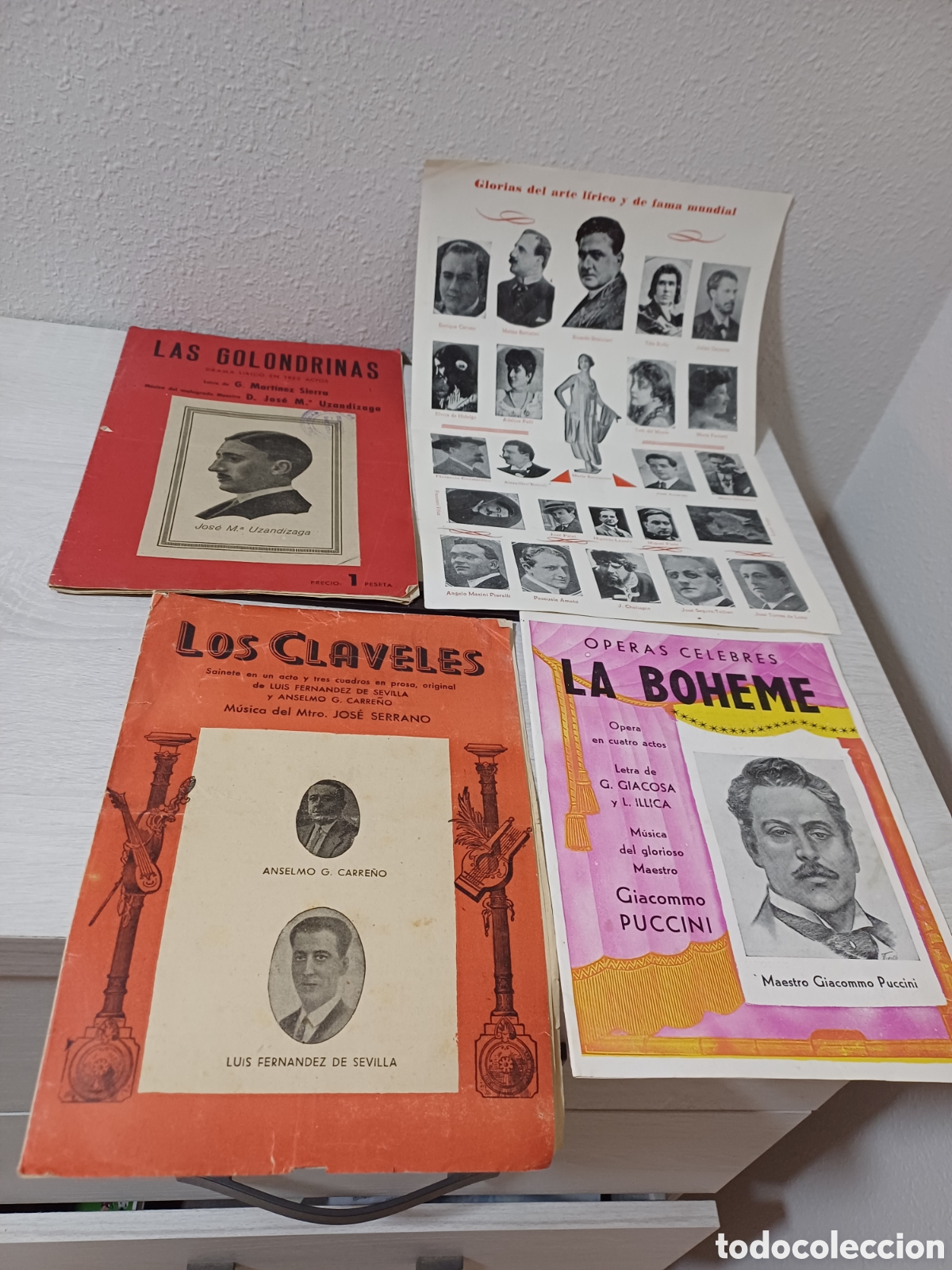 Otros art&iacute;culos de coleccionismo en papel: ANTIGUOS FOLLETOS PUBLICIDAD OPERA L&Iacute;RICA Y ARTISTAS DELEBRES L&Iacute;RICOS