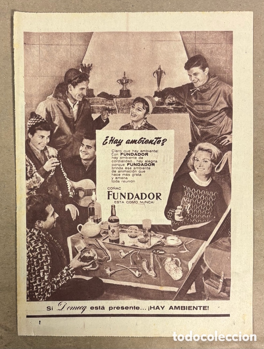 Collectionnisme Papier divers: CO&Ntilde;AC FUNDADOR. ANUNCIO PUBLICITARIO PERI&Oacute;DICO ABC A&Ntilde;O 1964