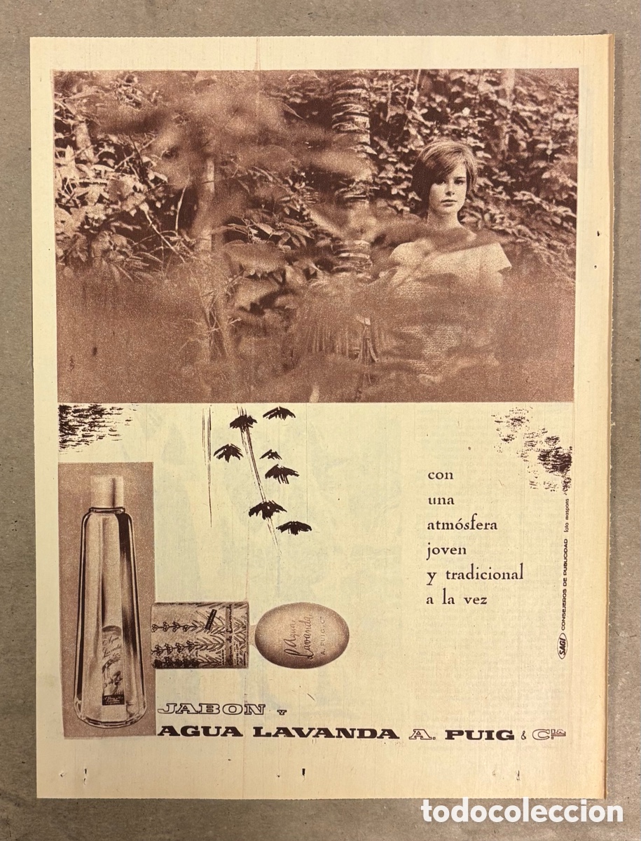 Otros art&iacute;culos de coleccionismo en papel: JAB&Oacute;N AGUA LAVANDA A. PUIG. ANUNCIO PUBLICITARIO PERI&Oacute;DICO ABC A&Ntilde;O 1963.