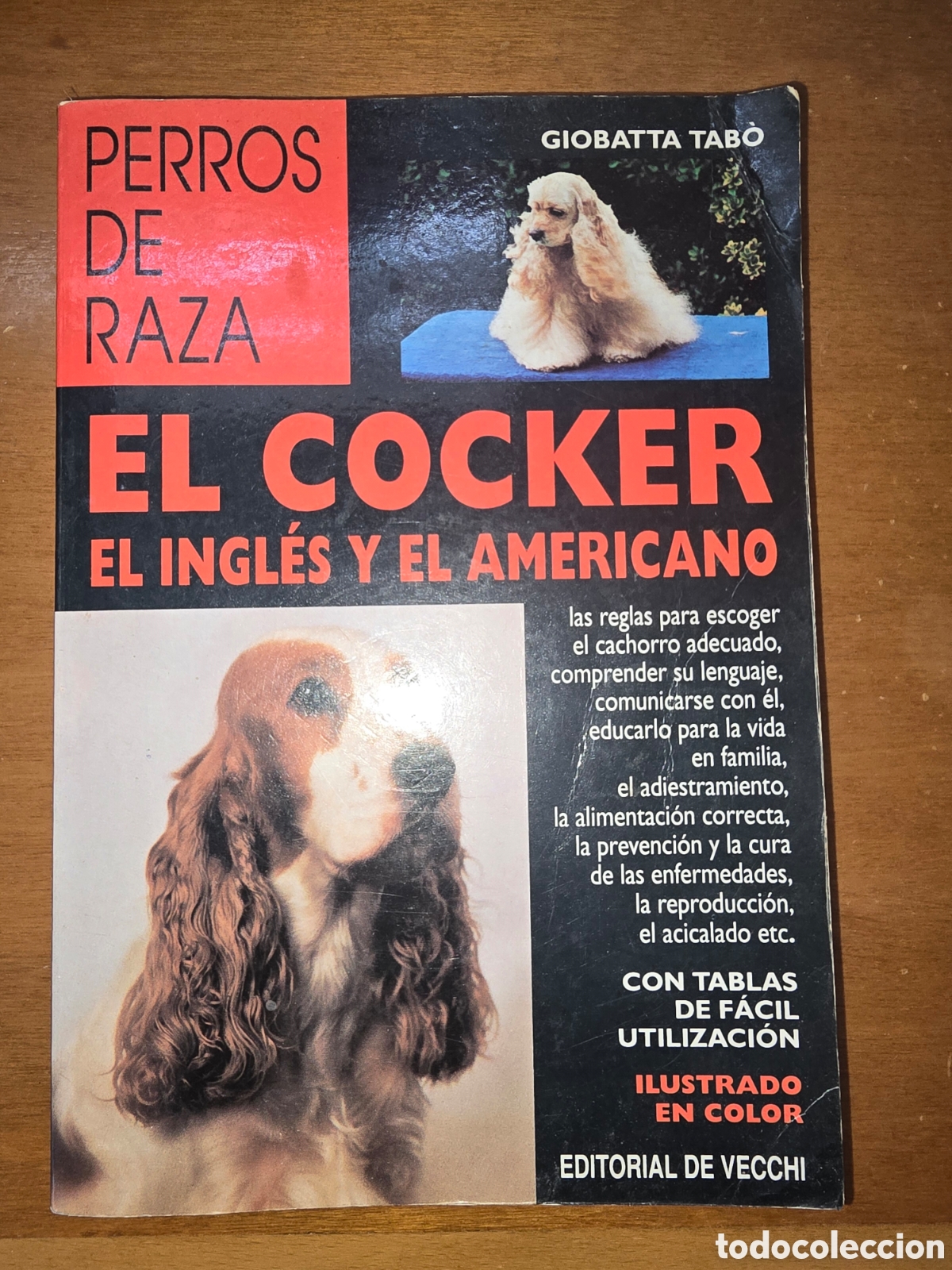 Otros art&iacute;culos de coleccionismo en papel: Libro El cocker el ingl&eacute;s y el americano Perros de raza Editorial De Vecchi - Foto 1