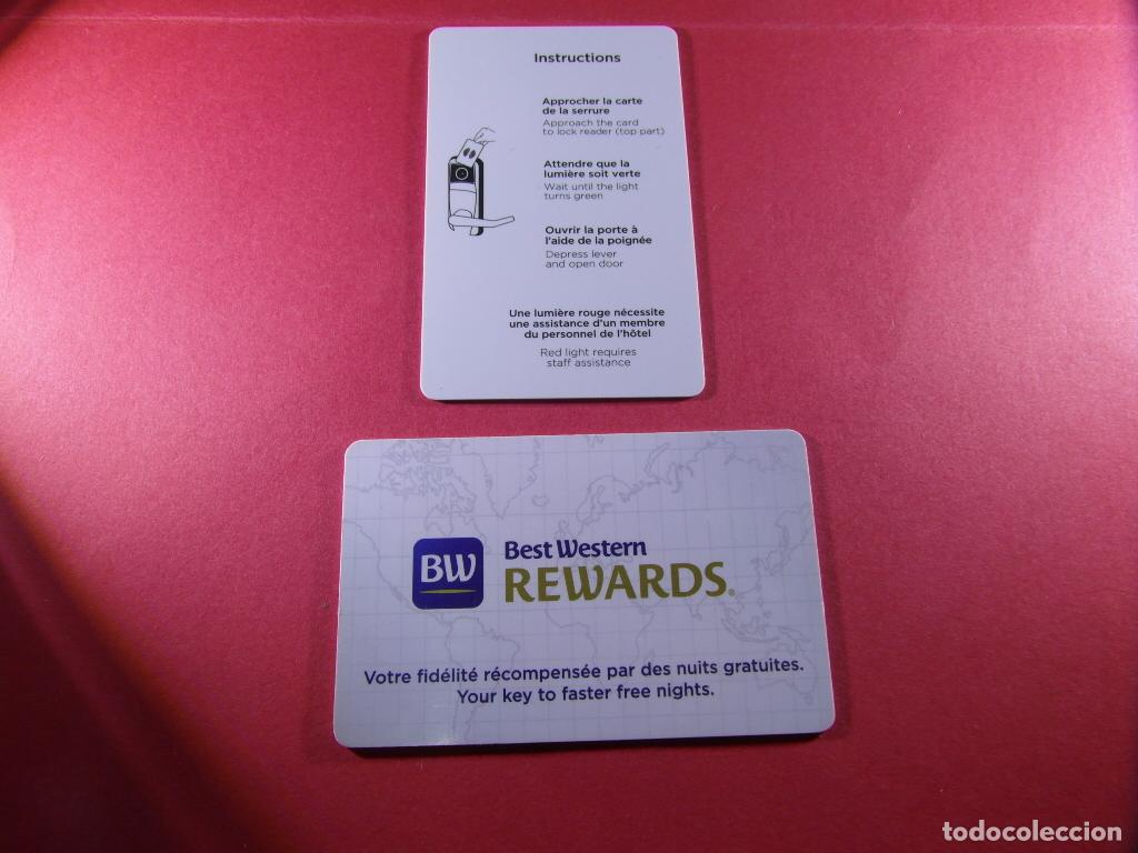 Otros art&iacute;culos de coleccionismo en papel: TARJETA PLASTICO LLAVE DE HOTEL - HOTEL BEST WESTERN BW