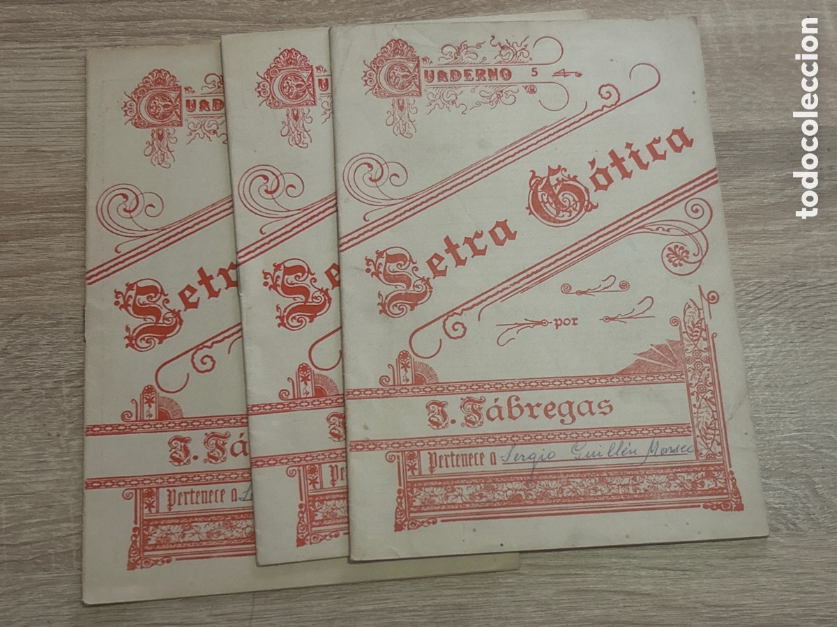 Otros art&iacute;culos de coleccionismo en papel: Cuadernos 3/4/5 letra g&oacute;tica por fabregas