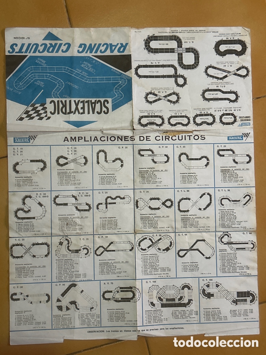 Otros art&iacute;culos de coleccionismo en papel: Instrucciones scalextric racing circuits - Foto 2