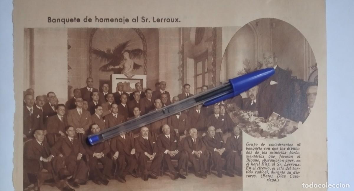 Otros art&iacute;culos de coleccionismo en papel: MADRID HOTEL RITZ BANQUETE HOMENAJE A ALEJANDRO LERROUX GARC&Iacute;A SEGUNDA REP&Uacute;BLICA A&Ntilde;O 1935