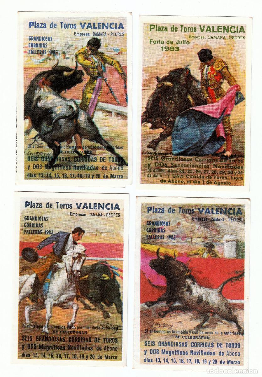 Otros art&iacute;culos de coleccionismo en papel: Lote 4 folletos. Plaza de Toros de Val&egrave;ncia. Corridas de Fallas y Feria de Julio. A&ntilde;o 1983 bm
