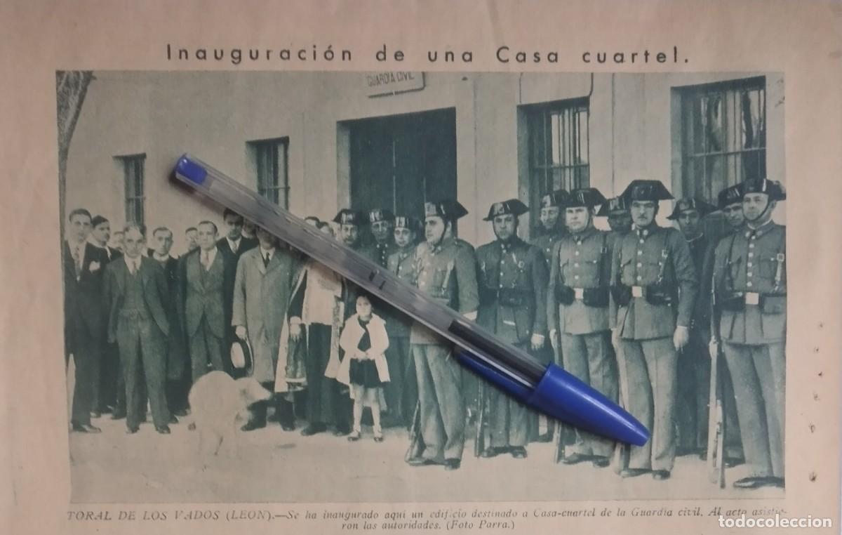 Otros art&iacute;culos de coleccionismo en papel: TORAL DE LOS VADOS LE&Oacute;N INAUURACI&Oacute;N CASA CUARTEL DE LA GUARDIA CIVIL AUTORIDADES RECORTE PRENSA 1935